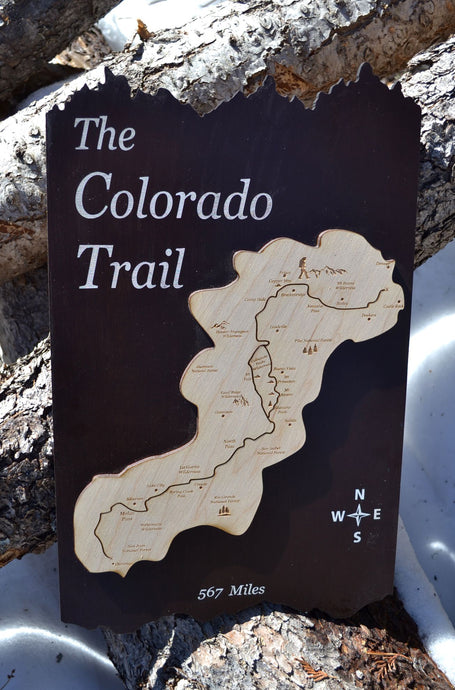 The Colorado Trail Wood Map