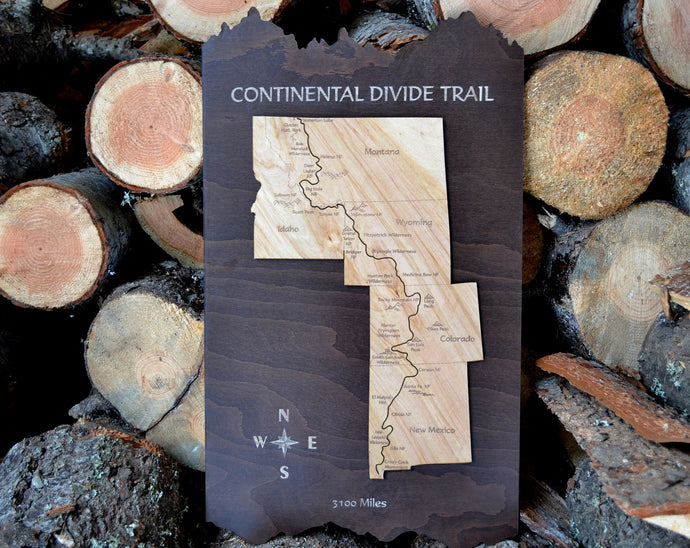 The Continental Divide Trail Wood Map