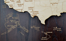 National Parks of the US Wood Map