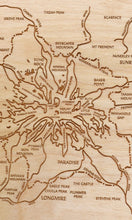 Mount Rainier Wood Map
